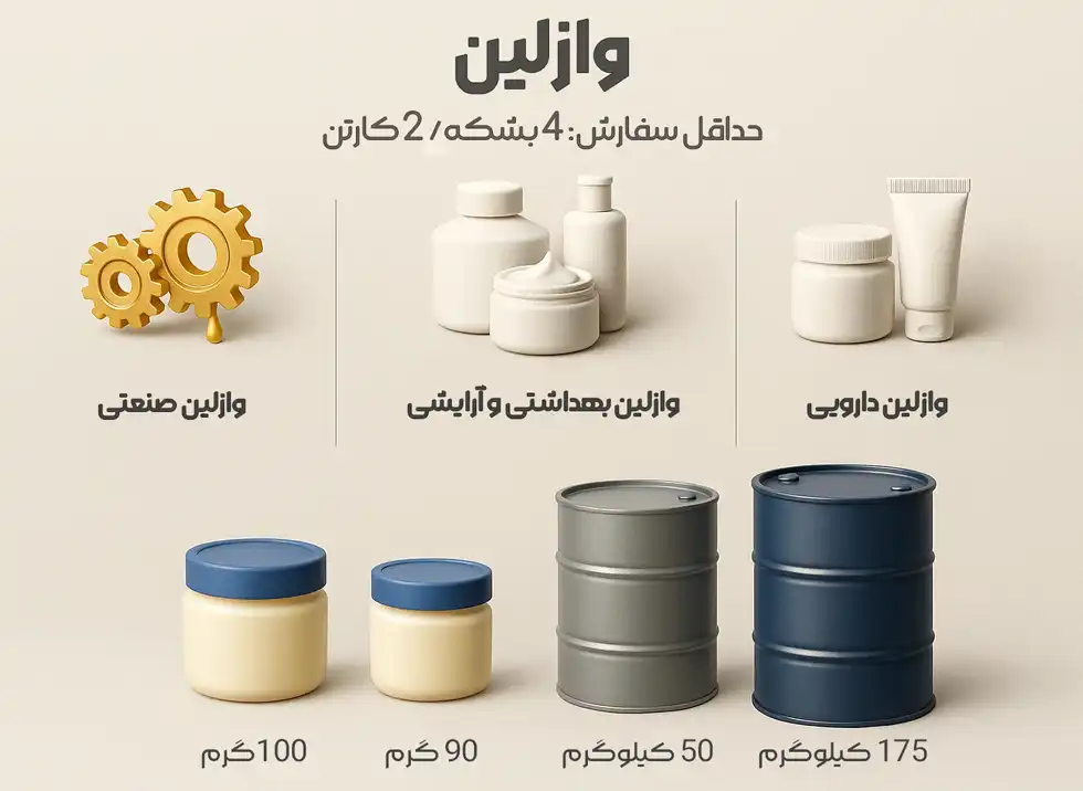 خرید وازلین از کارخانه رز شیمی